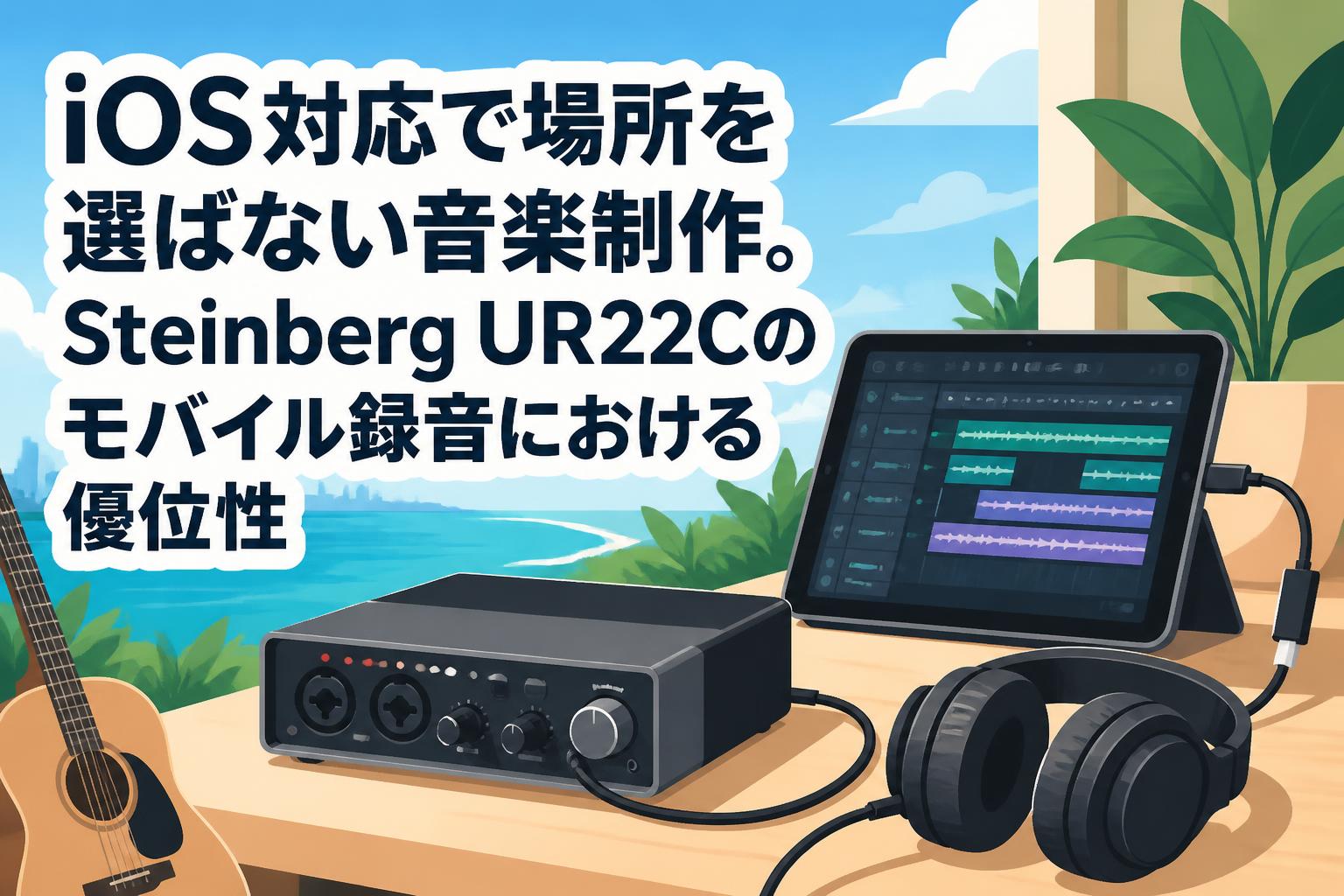 iOS対応で場所を選ばない音楽制作。Steinberg UR22Cのモバイル録音における優位性