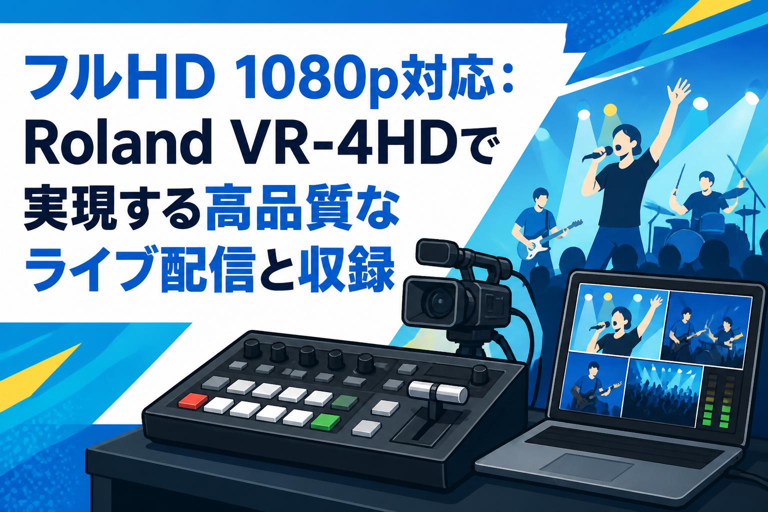 フルHD 1080p対応：Roland VR-4HDで実現する高品質なライブ配信と収録