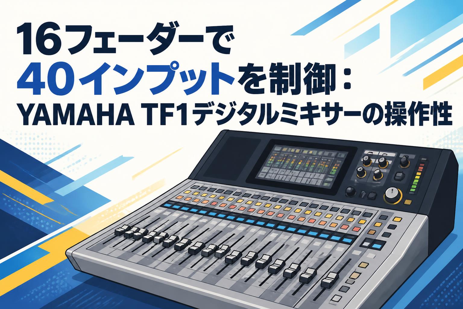16フェーダーで40インプットを制御：YAMAHA TF1デジタルミキサーの操作性