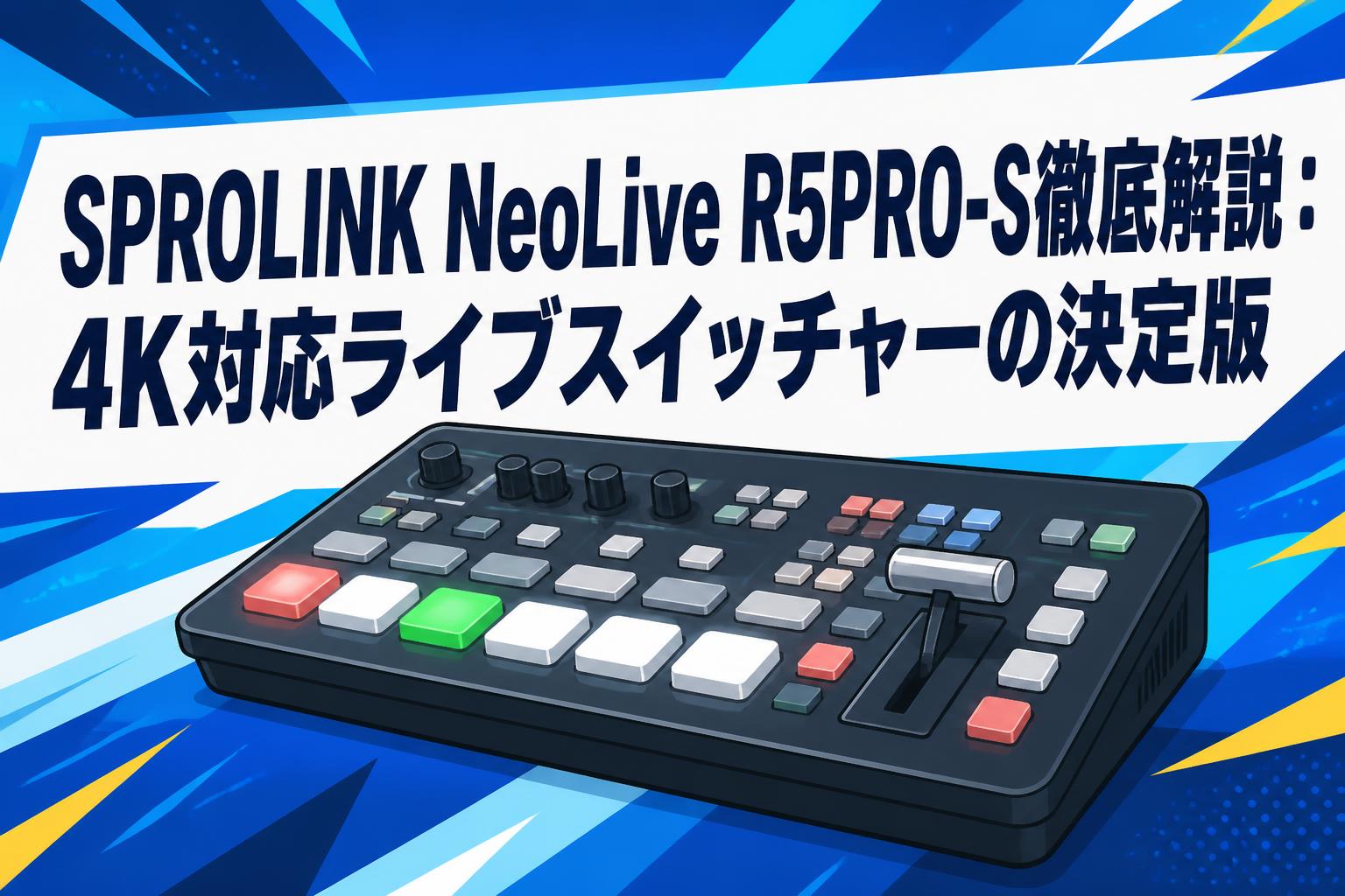SPROLINK NeoLive R5PRO-S徹底解説：4K対応ライブスイッチャーの決定版