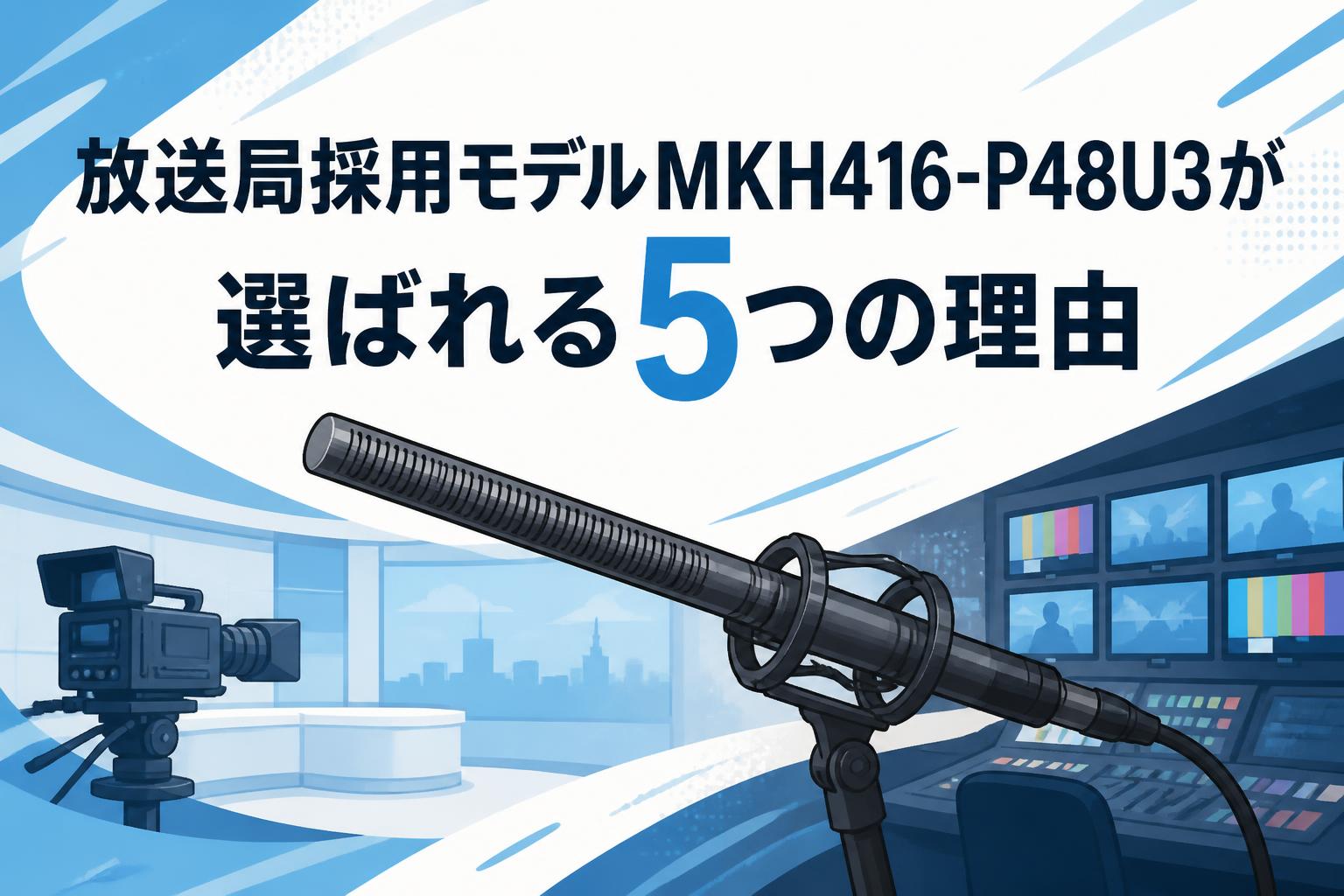 放送局採用モデルMKH416-P48U3が選ばれる5つの理由