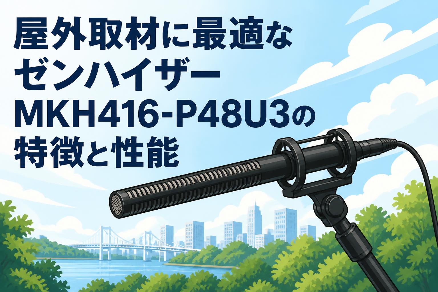屋外取材に最適なゼンハイザーMKH416-P48U3の特徴と性能