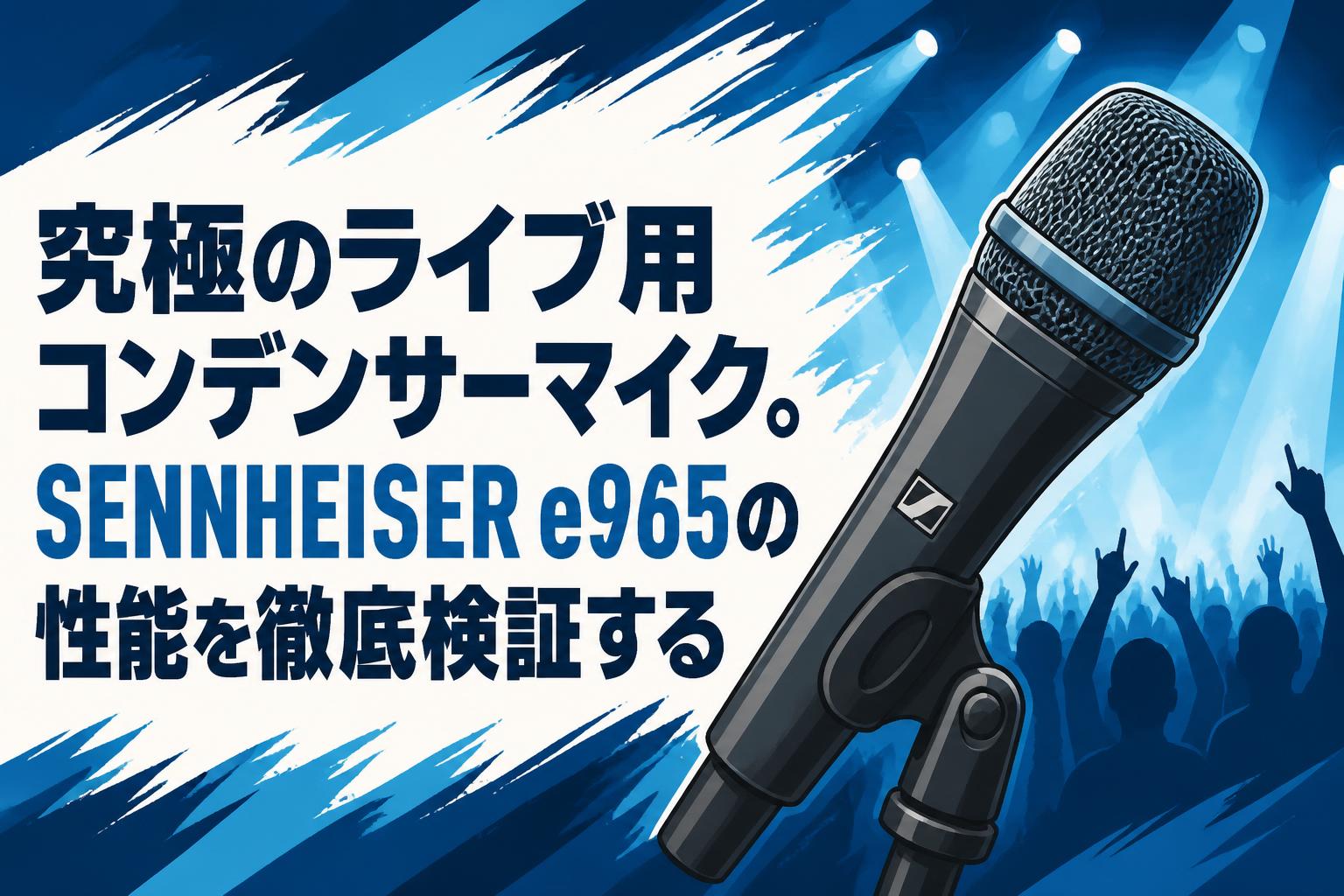 究極のライブ用コンデンサーマイク。SENNHEISER e965の性能を徹底検証する