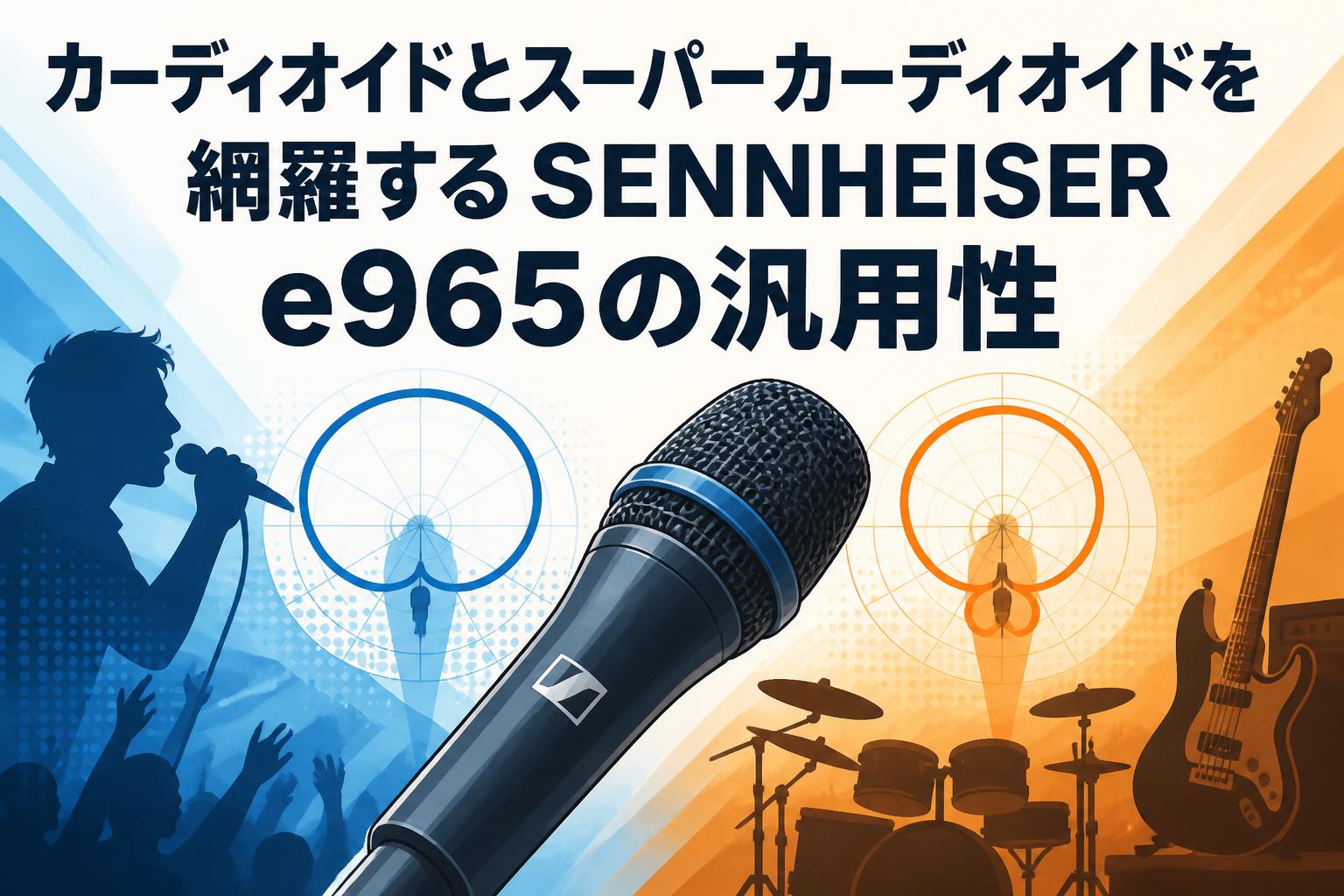 カーディオイドとスーパーカーディオイドを網羅するSENNHEISER e965の汎用性