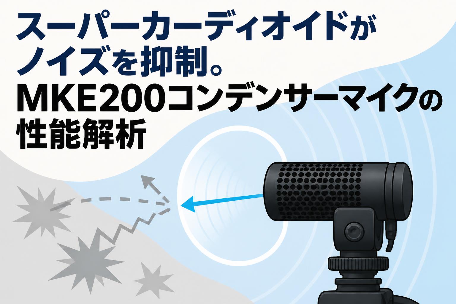 スーパーカーディオイドがノイズを抑制。MKE200コンデンサーマイクの性能解析