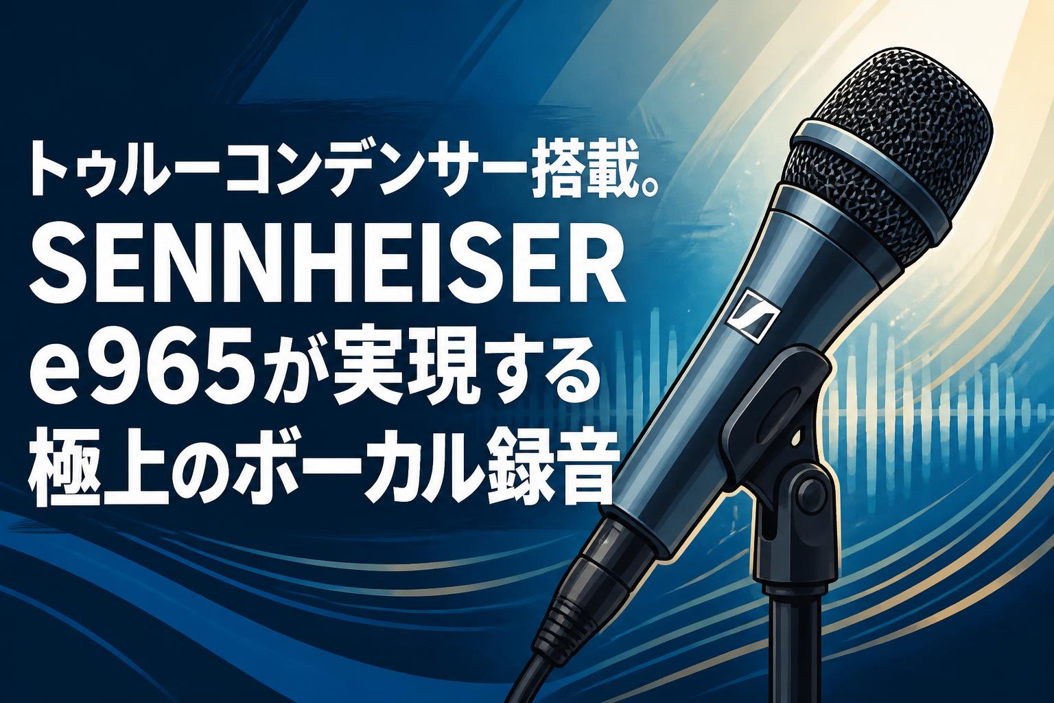 トゥルーコンデンサー搭載。SENNHEISER e965が実現する極上のボーカル録音