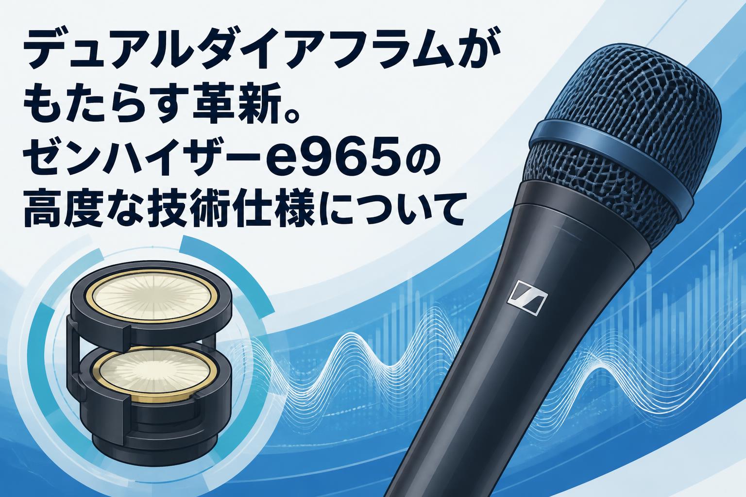 デュアルダイアフラムがもたらす革新。ゼンハイザーe965の高度な技術仕様について