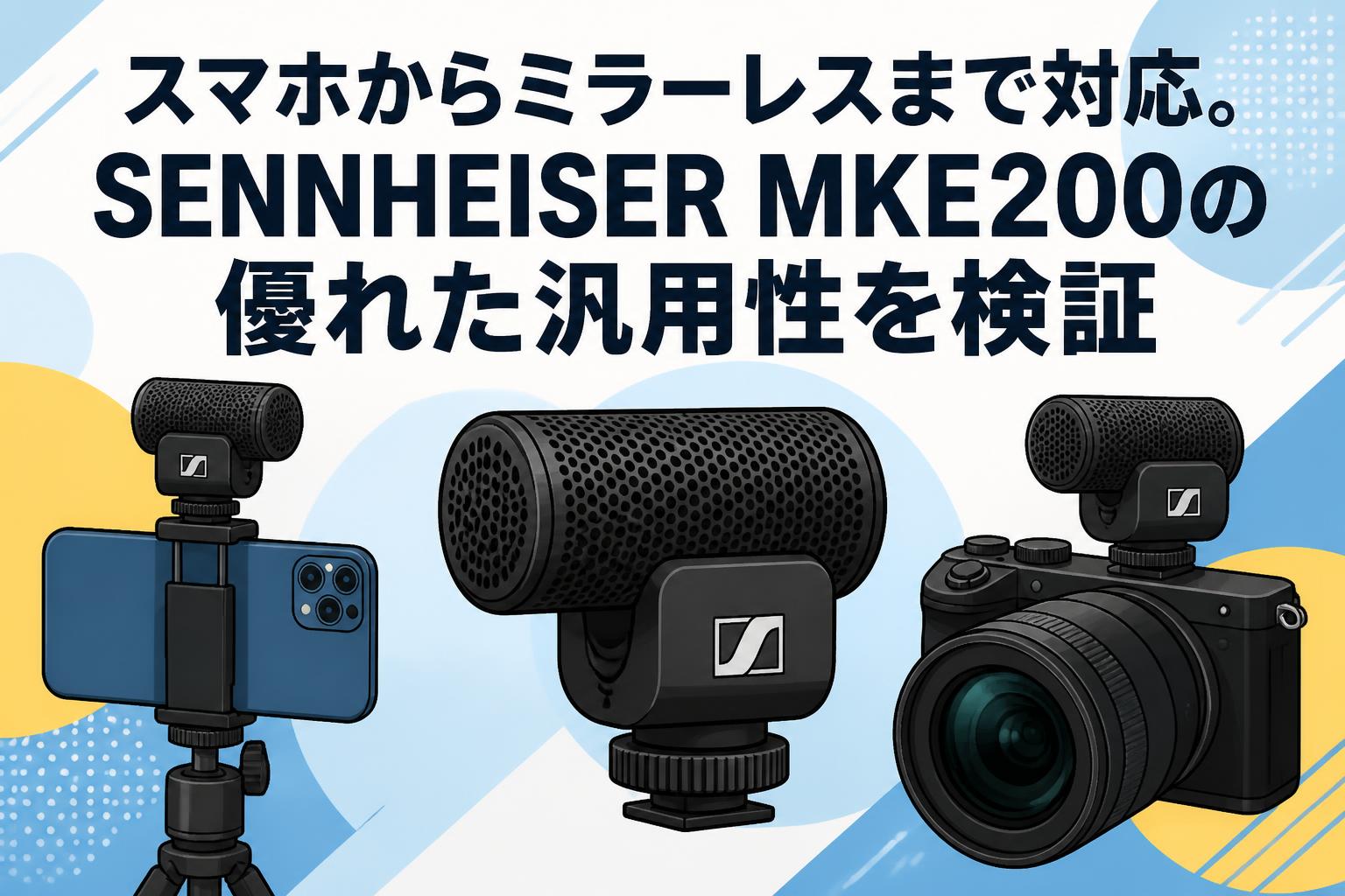 スマホからミラーレスまで対応。SENNHEISER MKE200の優れた汎用性を検証
