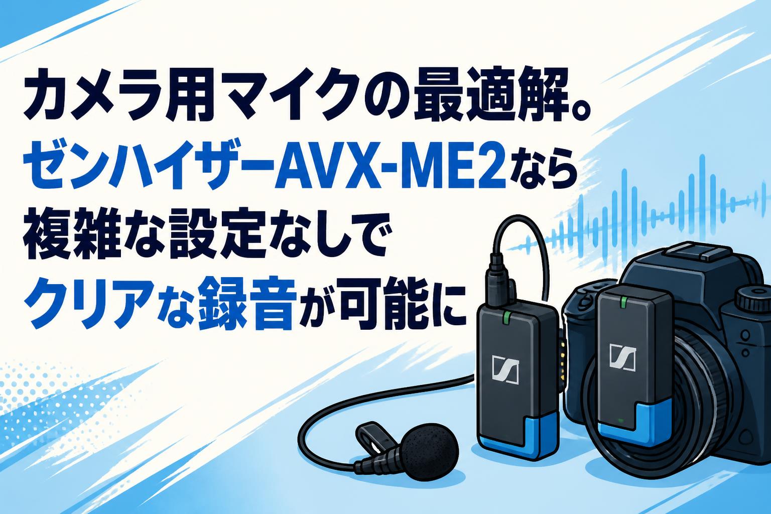 カメラ用マイクの最適解。ゼンハイザーAVX-ME2なら複雑な設定なしでクリアな録音が可能に