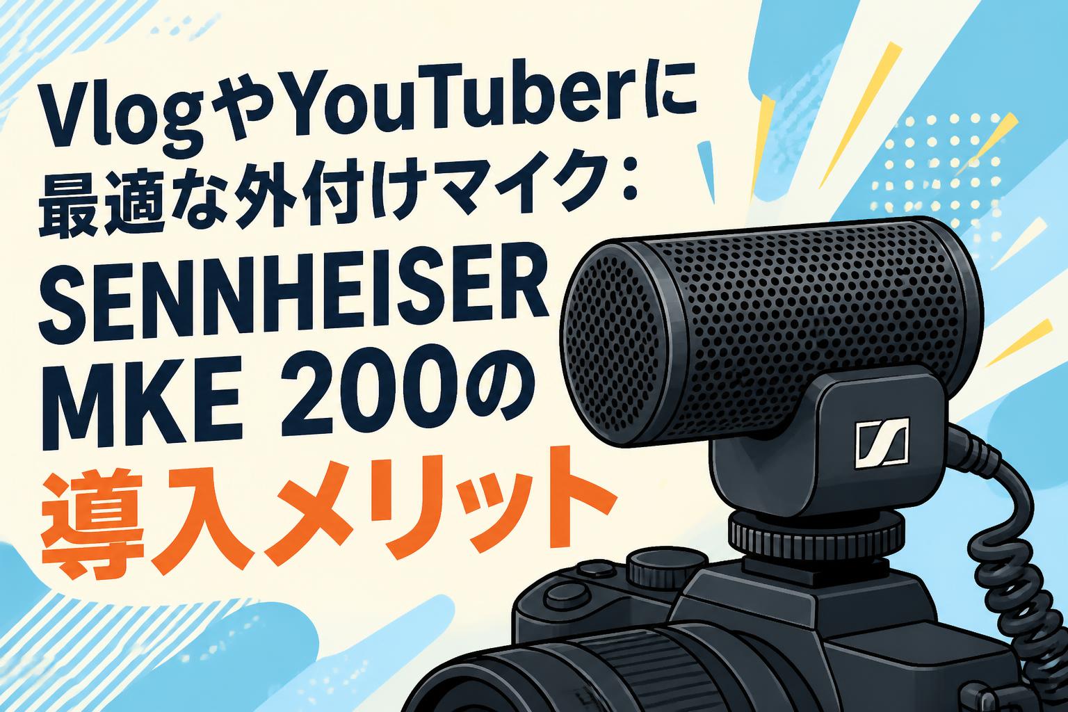 VlogやYouTuberに最適な外付けマイク：SENNHEISER MKE 200の導入メリット