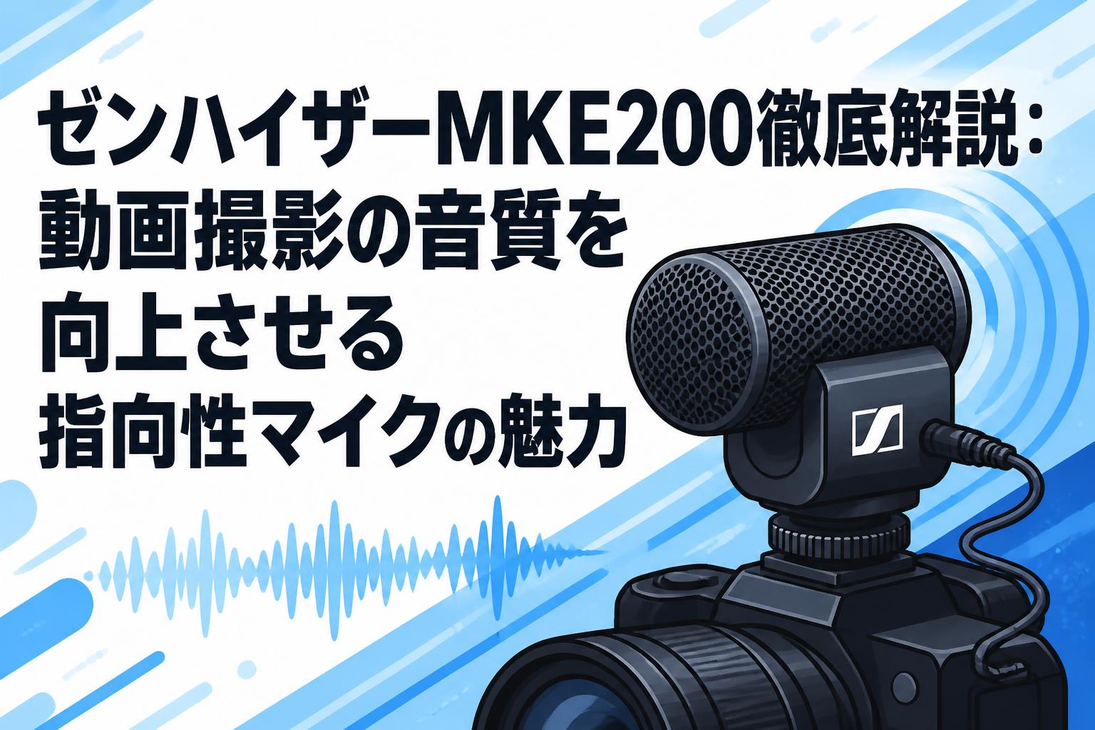 ゼンハイザーMKE200徹底解説：動画撮影の音質を向上させる指向性マイクの魅力