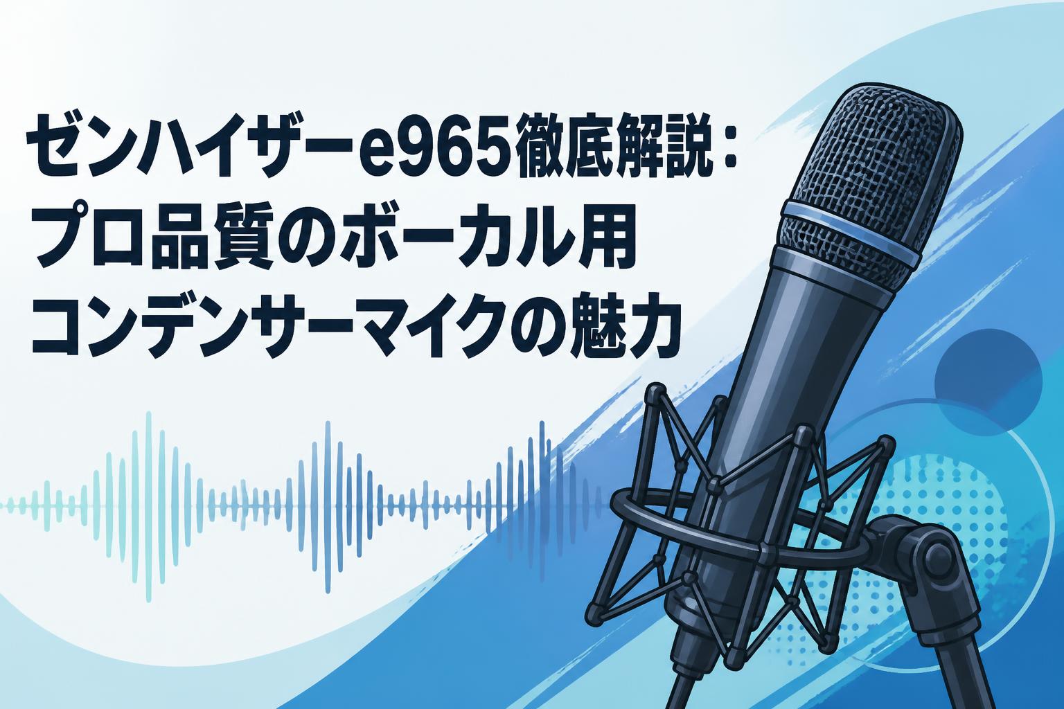 ゼンハイザーe965徹底解説：プロ品質のボーカル用コンデンサーマイクの魅力