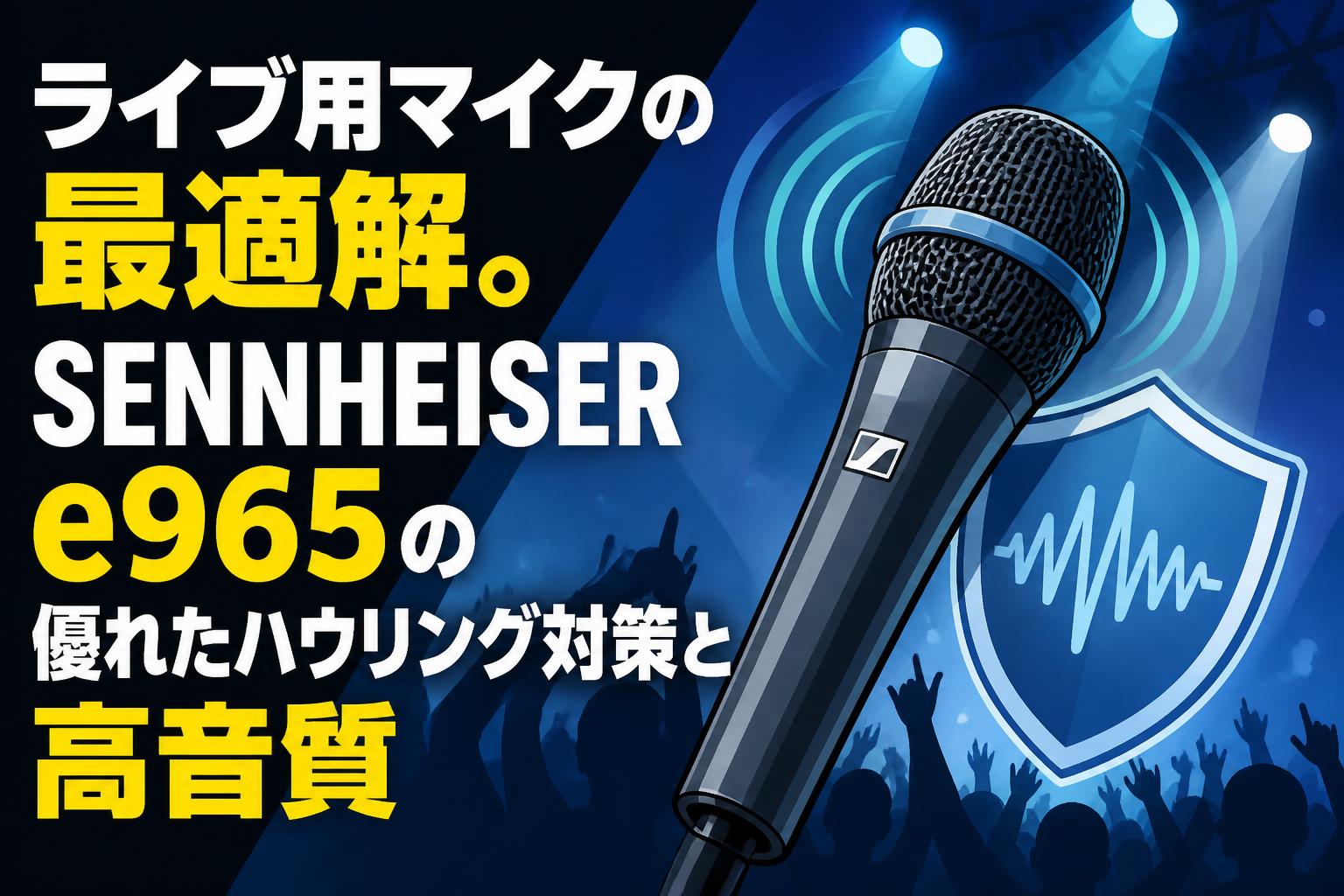 ライブ用マイクの最適解。SENNHEISER e965の優れたハウリング対策と高音質