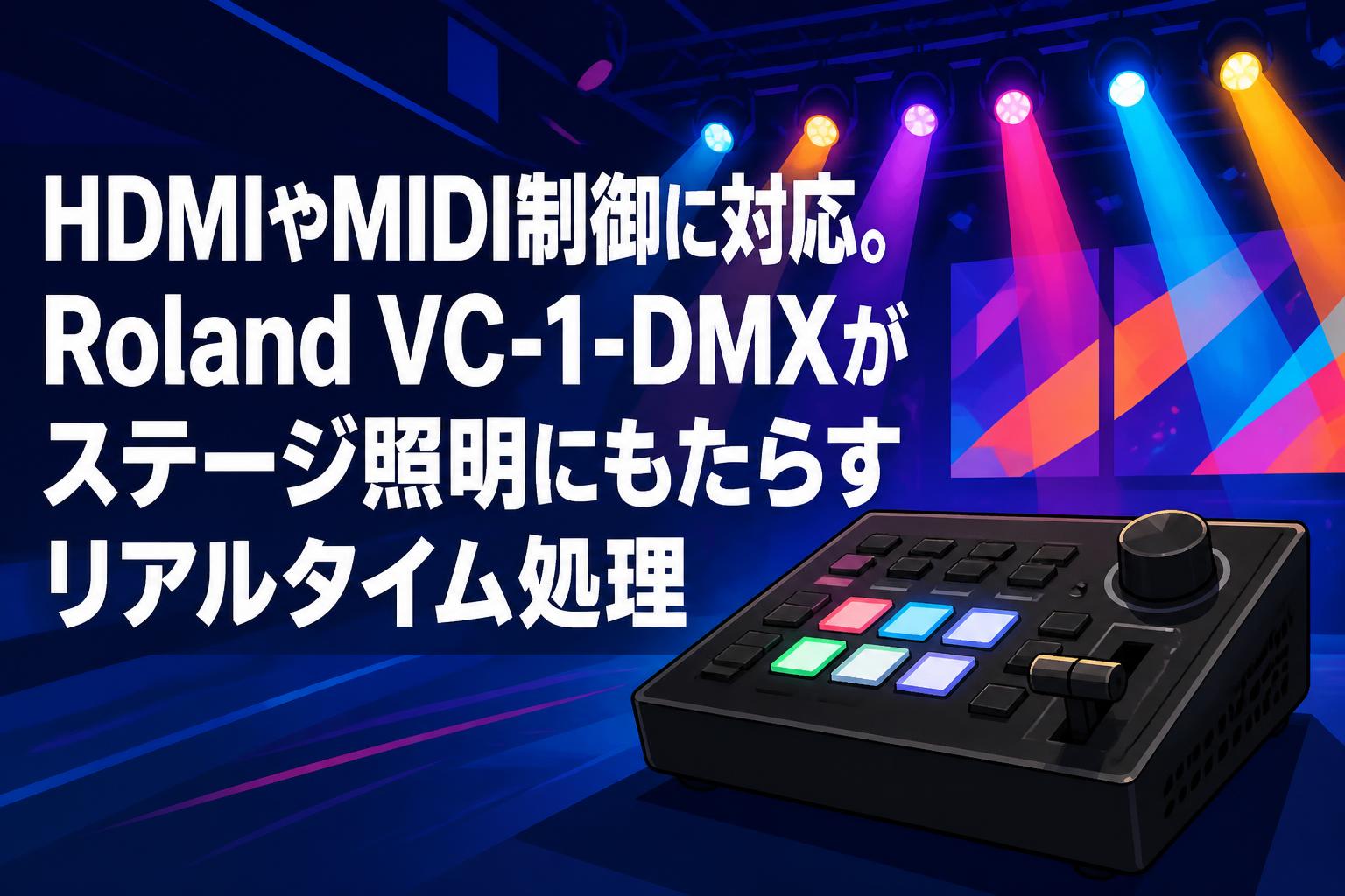 HDMIやMIDI制御に対応。Roland VC-1-DMXがステージ照明にもたらすリアルタイム処理