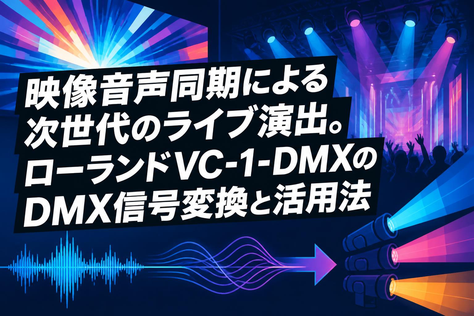 映像音声同期による次世代のライブ演出。ローランドVC-1-DMXのDMX信号変換と活用法
