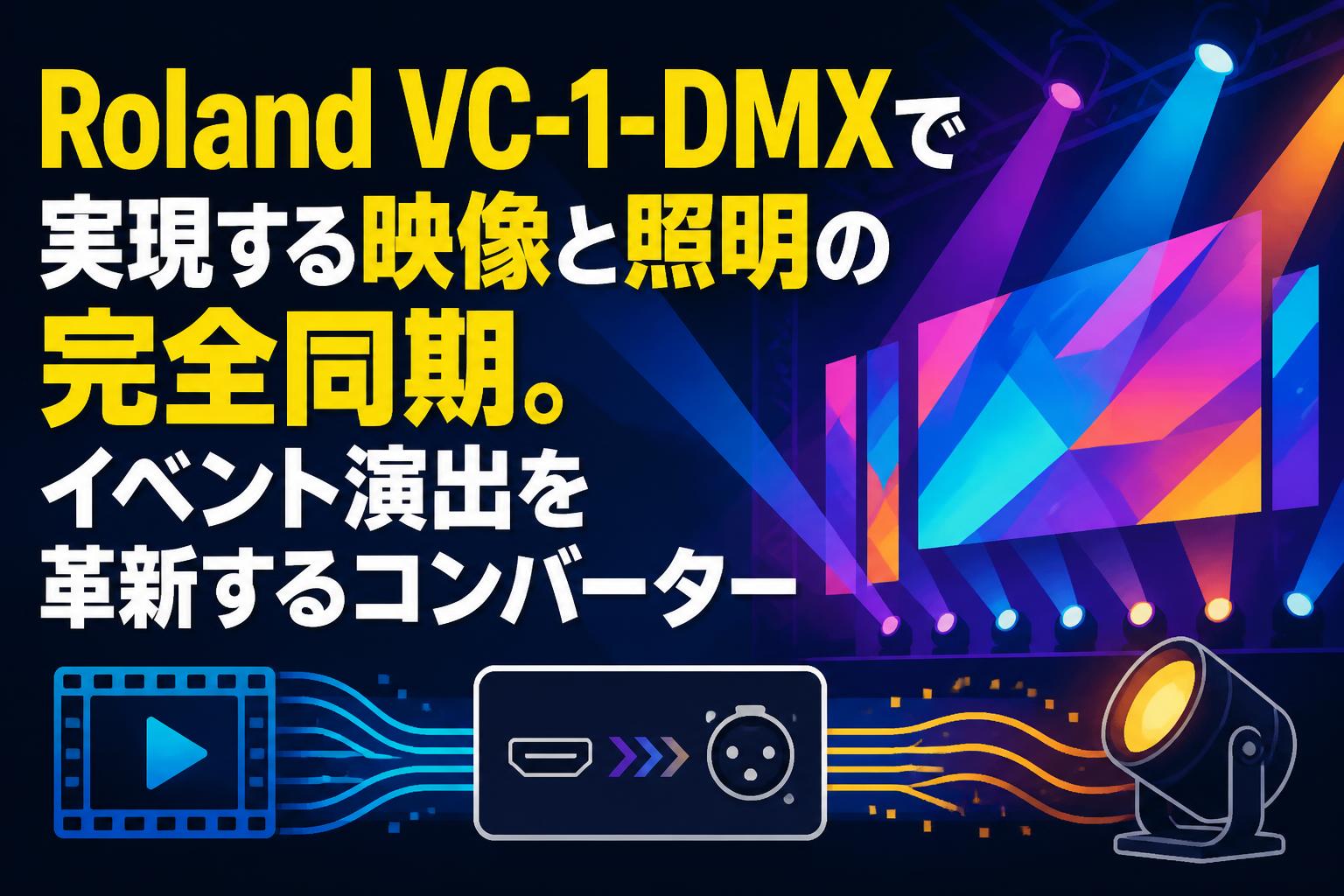 Roland VC-1-DMXで実現する映像と照明の完全同期。イベント演出を革新するコンバーター