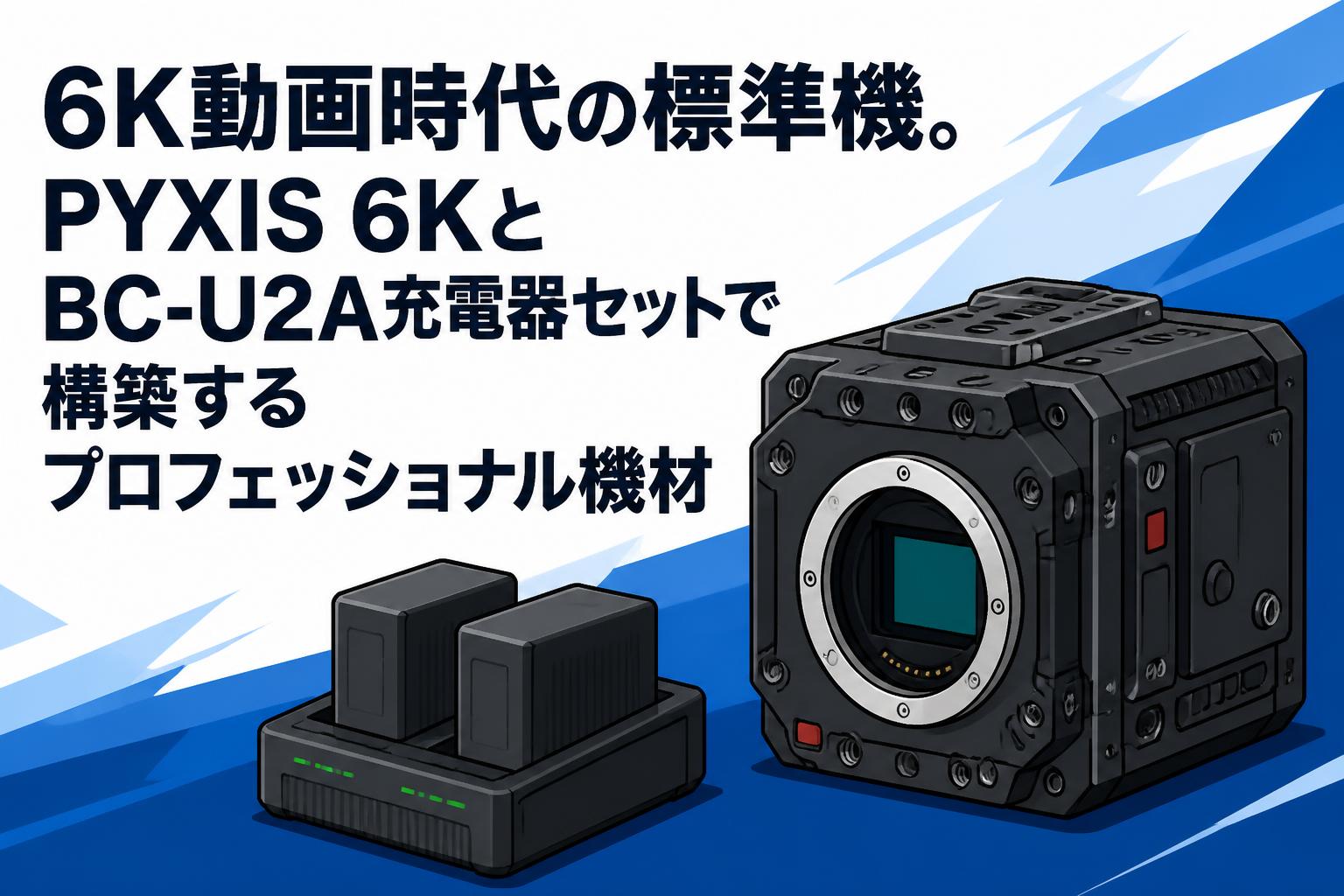6K動画時代の標準機。PYXIS 6KとBC-U2A充電器セットで構築するプロフェッショナル機材
