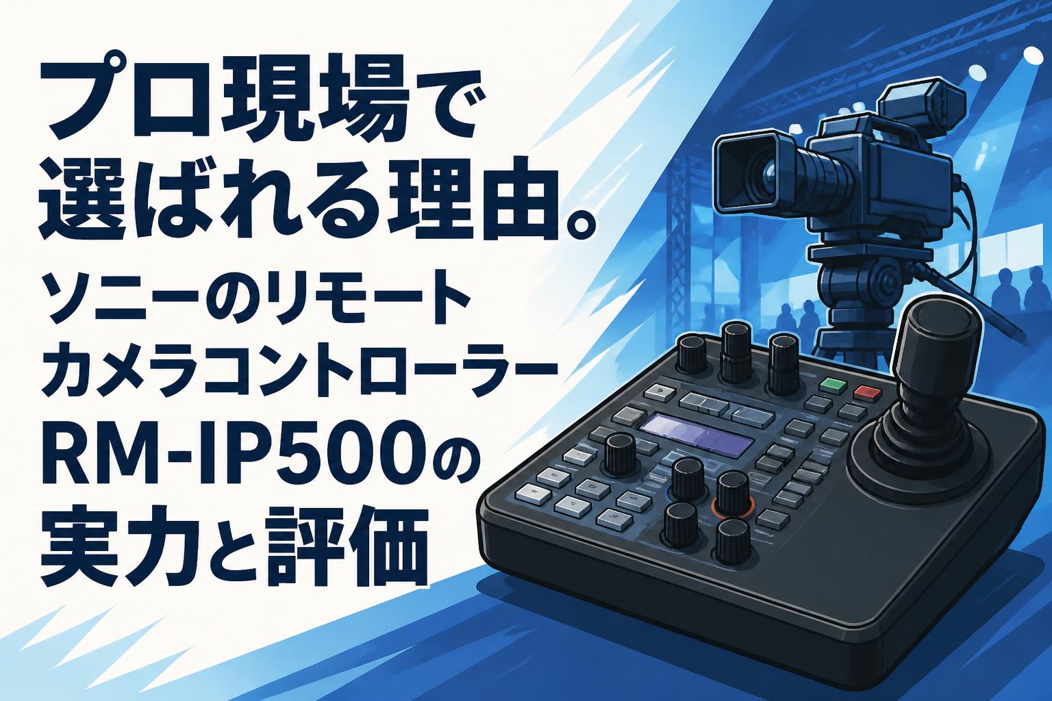プロ現場で選ばれる理由。ソニーのリモートカメラコントローラーRM-IP500の実力と評価