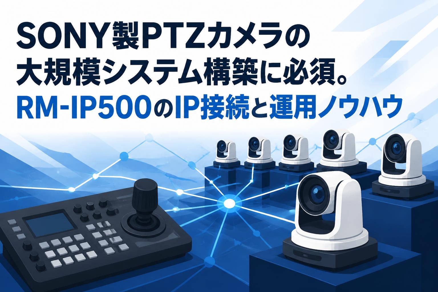 SONY製PTZカメラの大規模システム構築に必須。RM-IP500のIP接続と運用ノウハウ