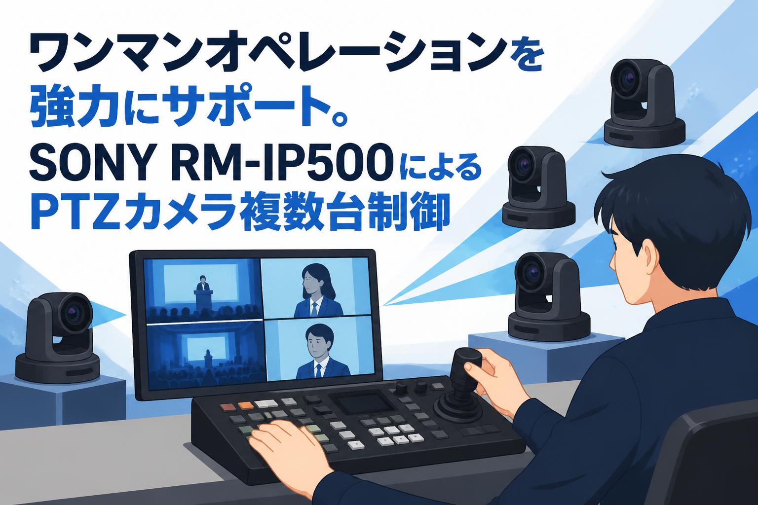 ワンマンオペレーションを強力にサポート。SONY RM-IP500によるPTZカメラ複数台制御