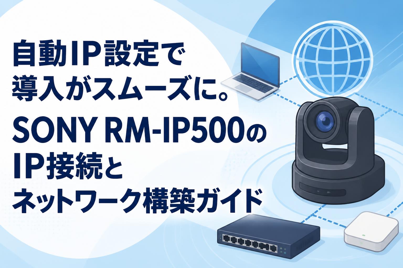 自動IP設定で導入がスムーズに。SONY RM-IP500のIP接続とネットワーク構築ガイド