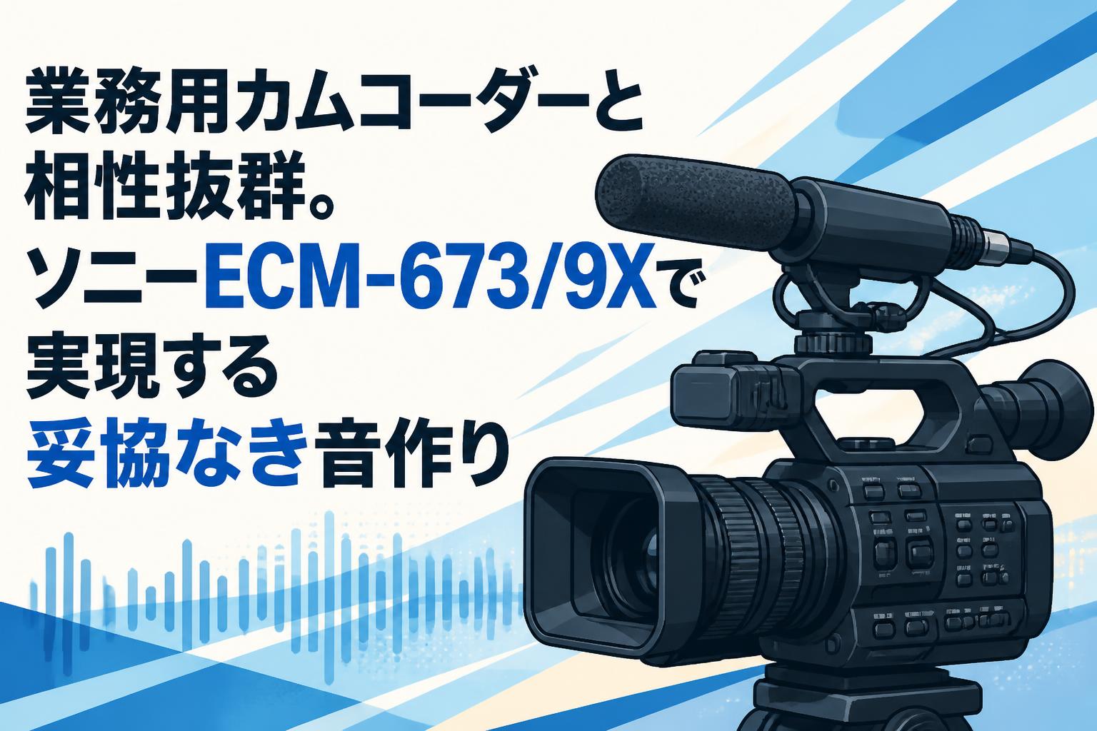 業務用カムコーダーと相性抜群。ソニーECM-673/9Xで実現する妥協なき音作り