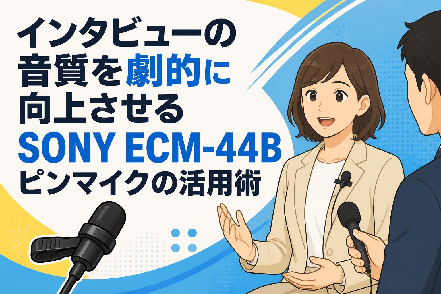 インタビューの音質を劇的に向上させるSONY ECM-44Bピンマイクの活用術