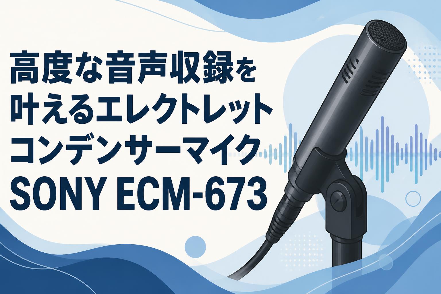 高度な音声収録を叶えるエレクトレットコンデンサーマイクSONY ECM-673