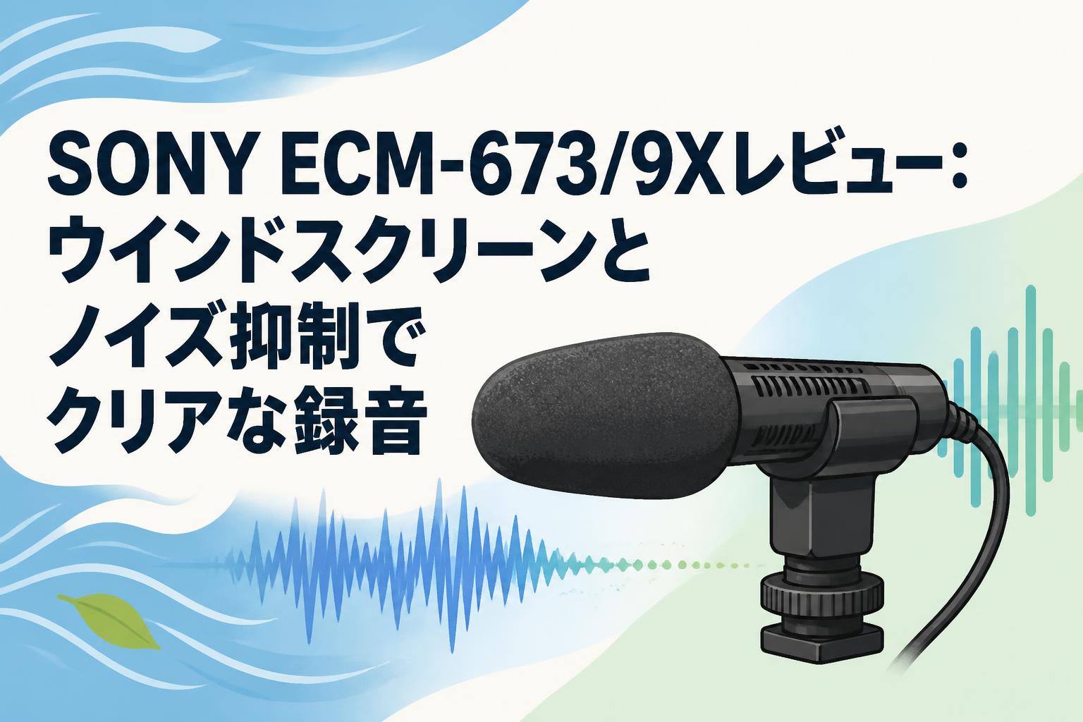 SONY ECM-673/9Xレビュー：ウインドスクリーンとノイズ抑制でクリアな録音
