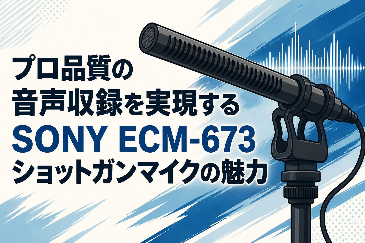 プロ品質の音声収録を実現するSONY ECM-673ショットガンマイクの魅力