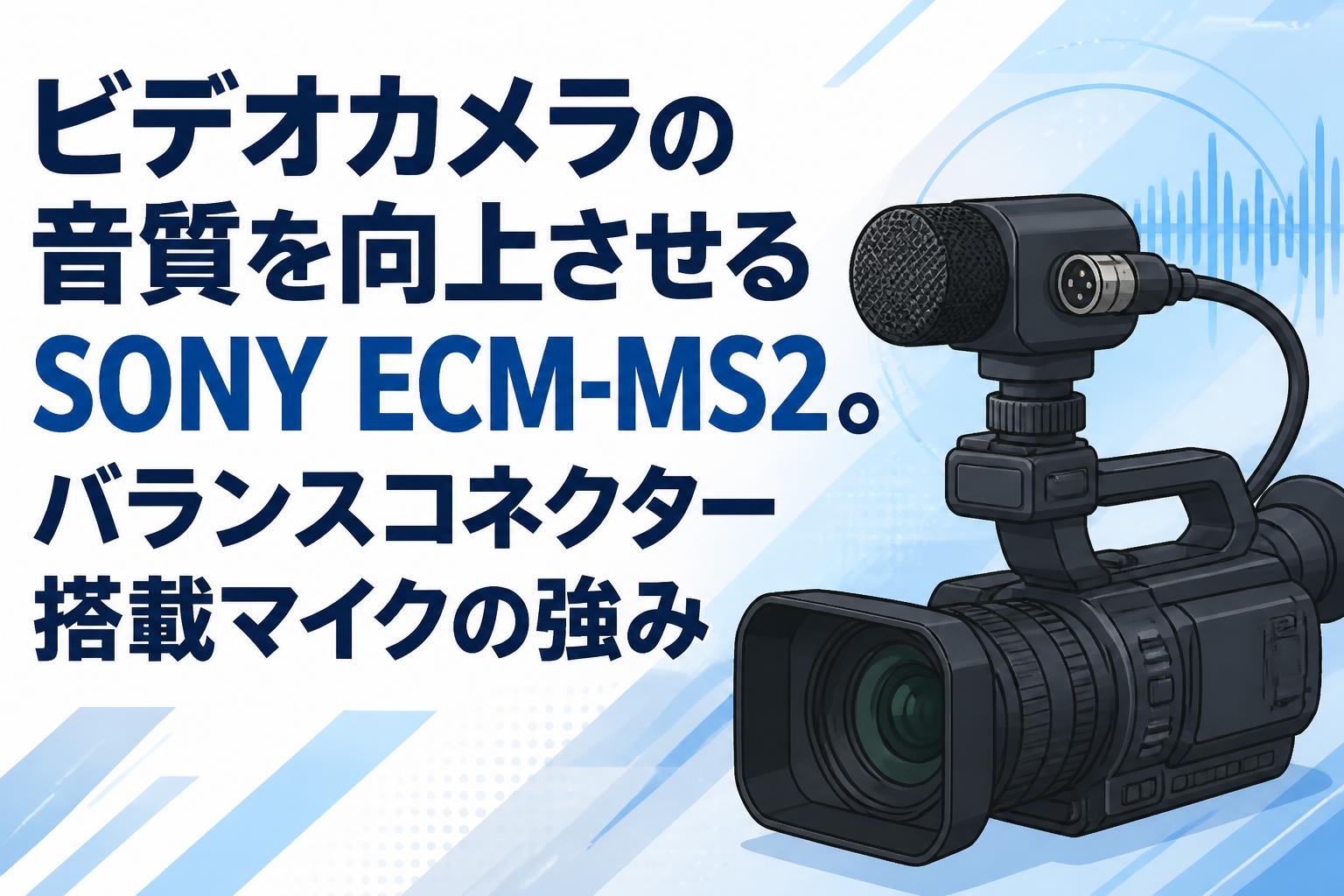 ビデオカメラの音質を向上させるSONY ECM-MS2。バランスコネクター搭載マイクの強み