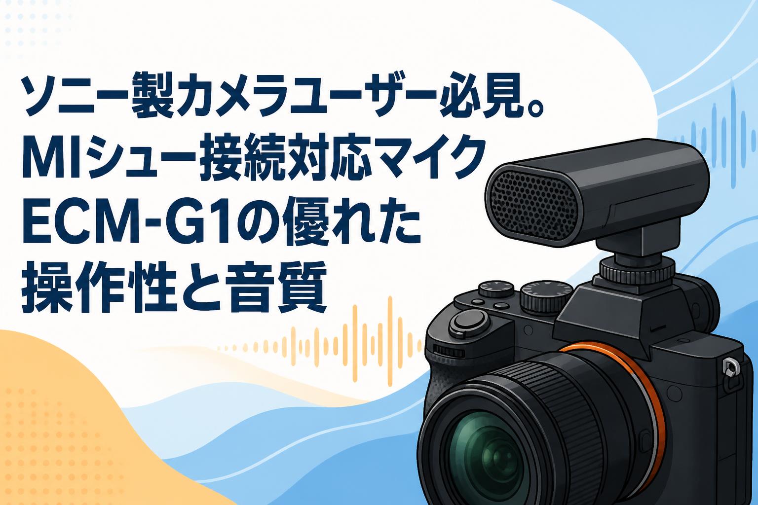 ソニー製カメラユーザー必見。MIシュー接続対応マイクECM-G1の優れた操作性と音質