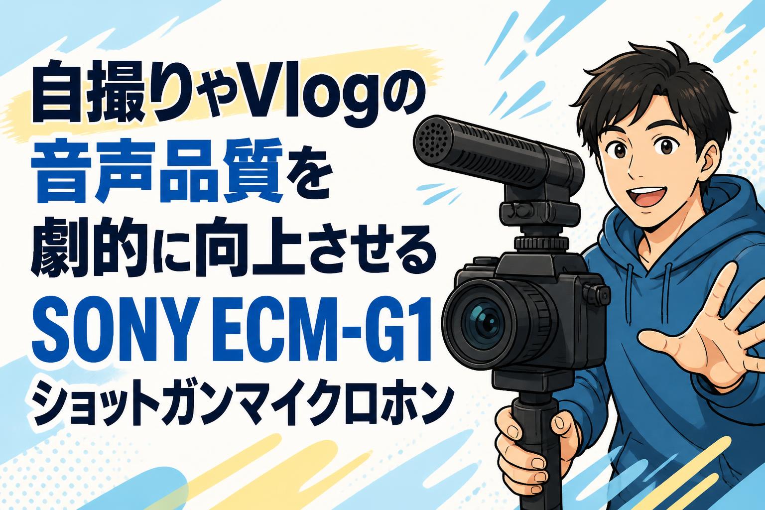 自撮りやVlogの音声品質を劇的に向上させるSONY ECM-G1ショットガンマイクロホン