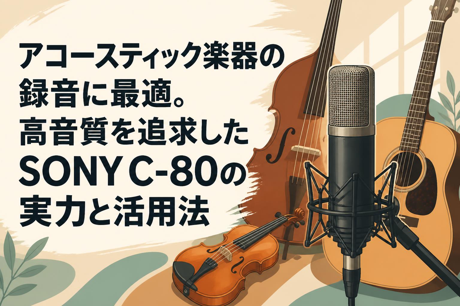 アコースティック楽器の録音に最適。高音質を追求したSONY C-80の実力と活用法