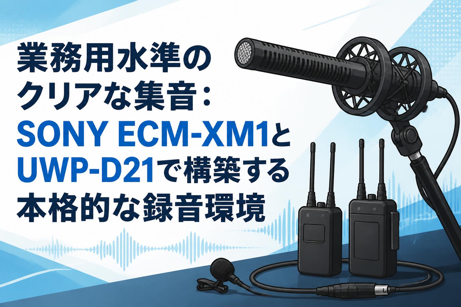 業務用水準のクリアな集音：SONY ECM-XM1とUWP-D21で構築する本格的な録音環境