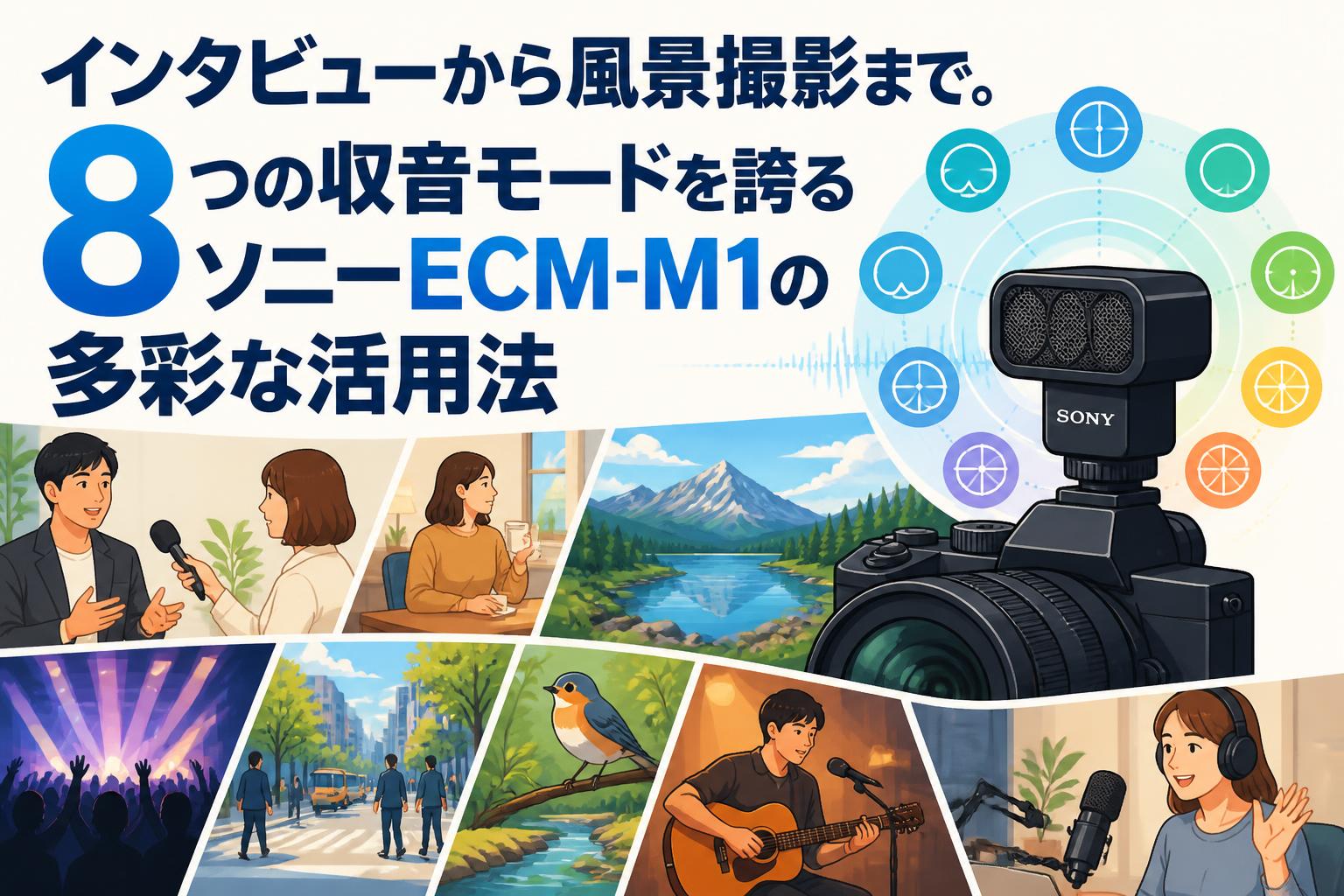 インタビューから風景撮影まで。8つの収音モードを誇るソニーECM-M1の多彩な活用法