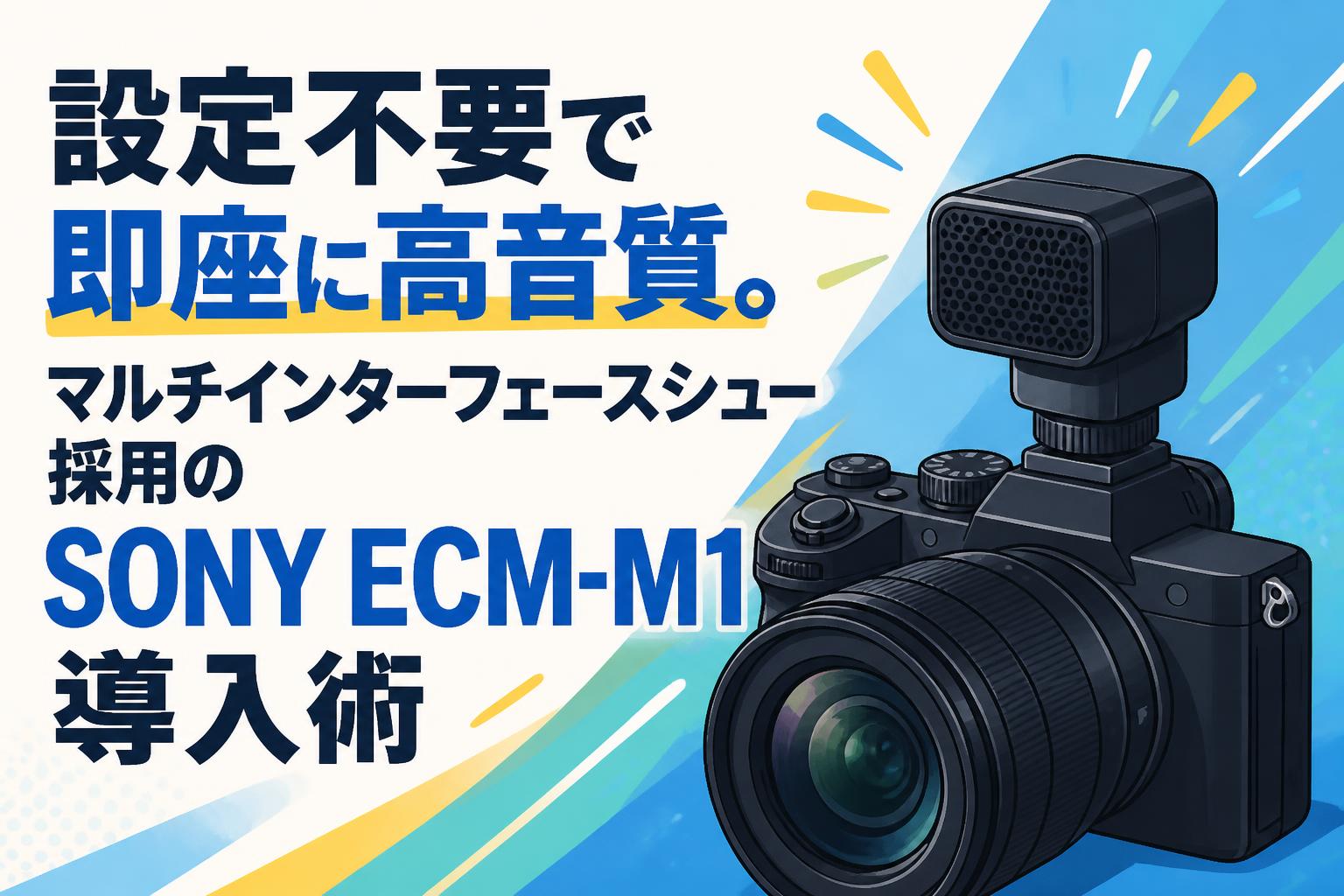 設定不要で即座に高音質。マルチインターフェースシュー採用のSONY ECM-M1導入術