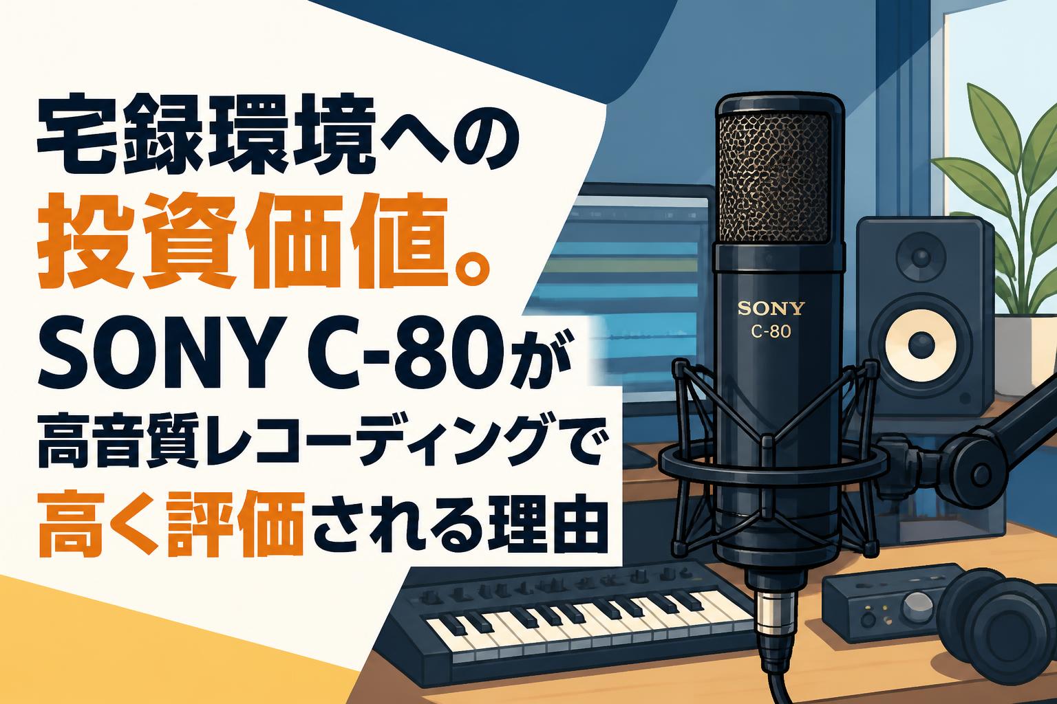 宅録環境への投資価値。SONY C-80が高音質レコーディングで高く評価される理由