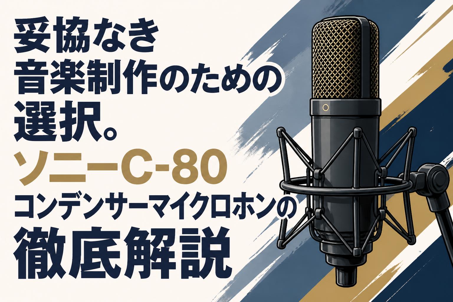 妥協なき音楽制作のための選択。ソニーC-80コンデンサーマイクロホンの徹底解説
