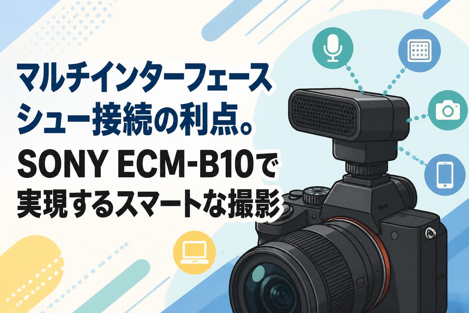 マルチインターフェースシュー接続の利点。SONY ECM-B10で実現するスマートな撮影