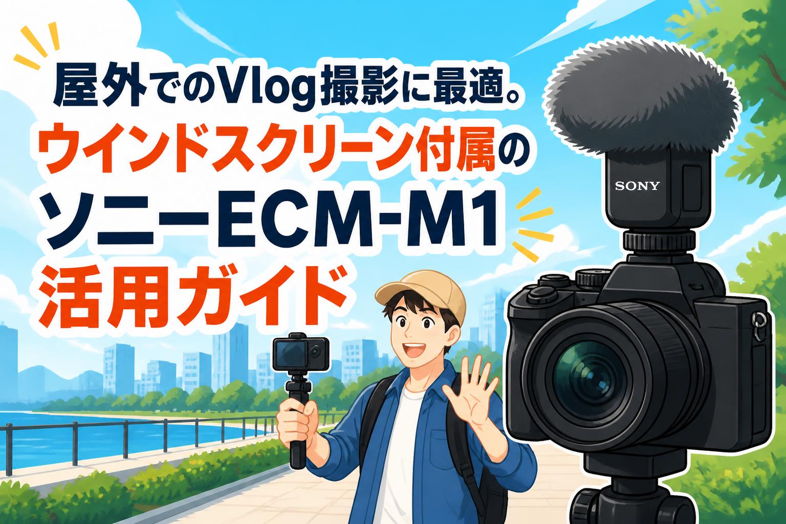 屋外でのVlog撮影に最適。ウインドスクリーン付属のソニーECM-M1活用ガイド