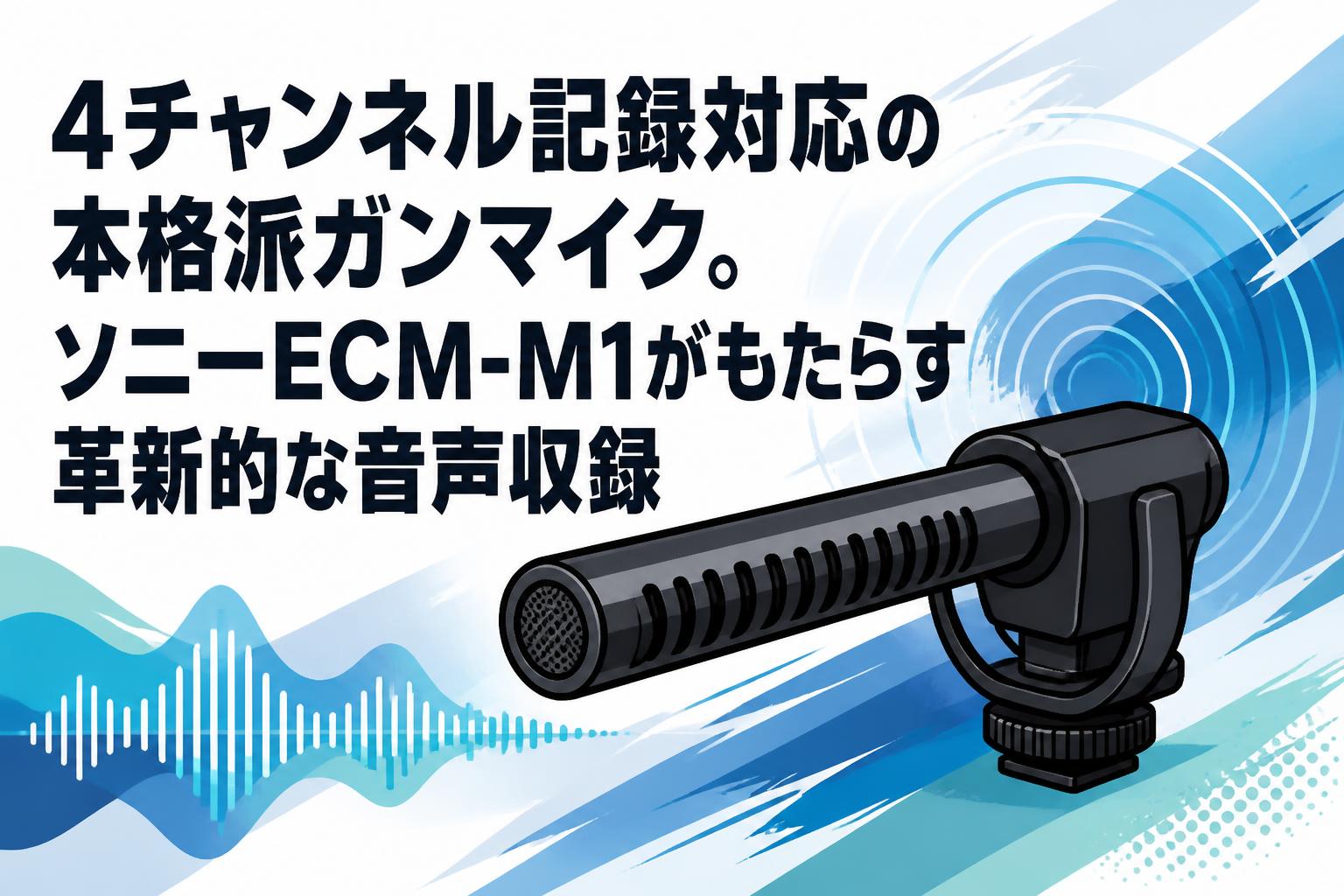 4チャンネル記録対応の本格派ガンマイク。ソニーECM-M1がもたらす革新的な音声収録