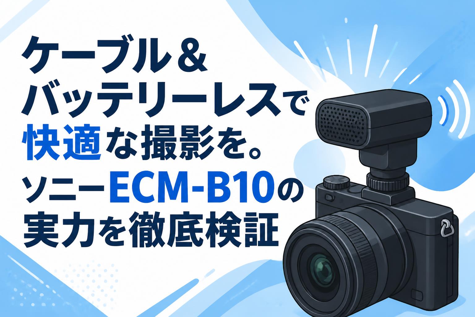 ケーブル＆バッテリーレスで快適な撮影を。ソニーECM-B10の実力を徹底検証