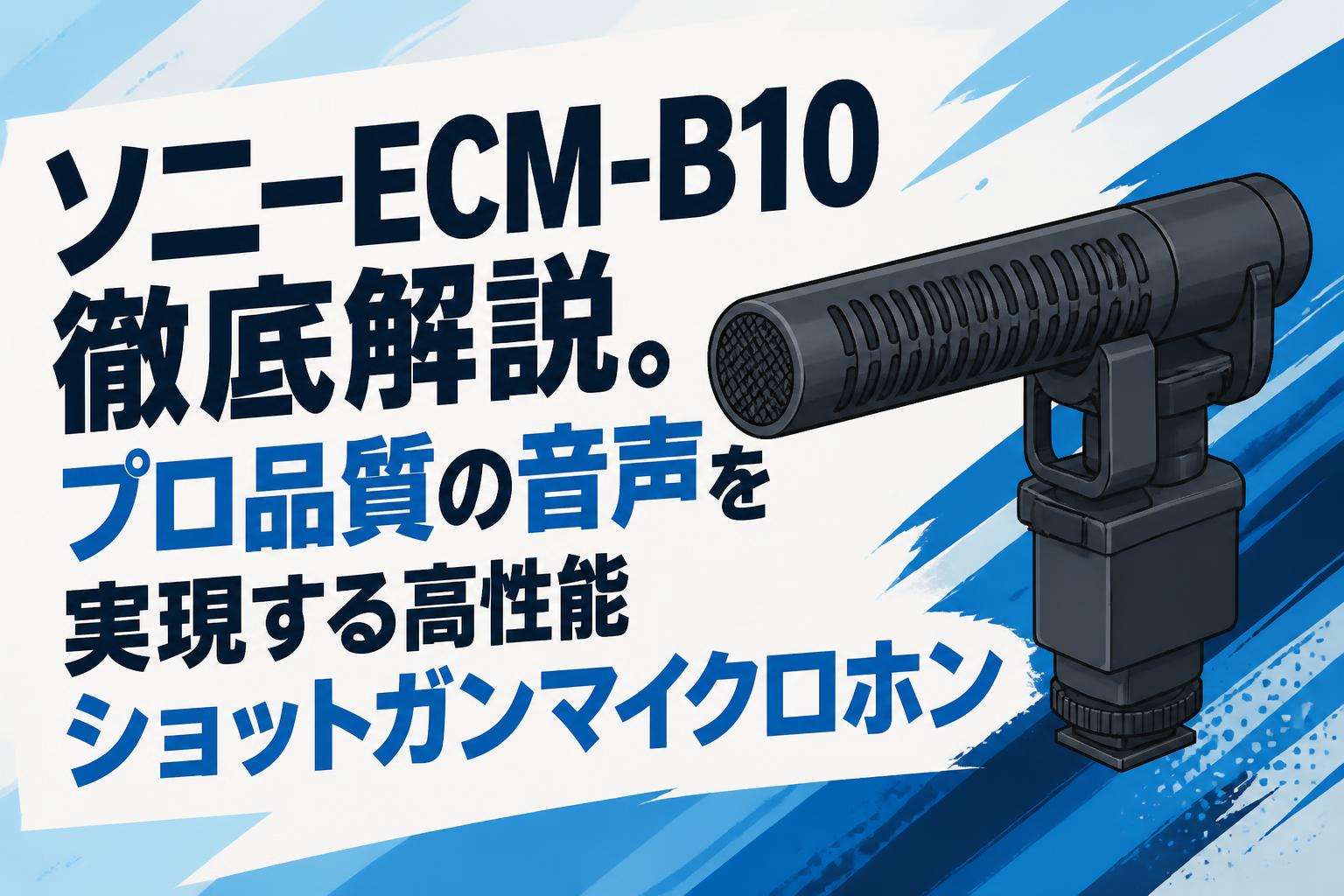 ソニーECM-B10徹底解説。プロ品質の音声を実現する高性能ショットガンマイクロホン