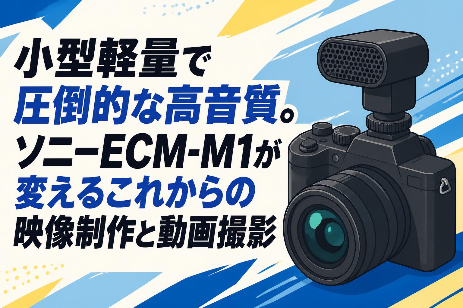 小型軽量で圧倒的な高音質。ソニーECM-M1が変えるこれからの映像制作と動画撮影