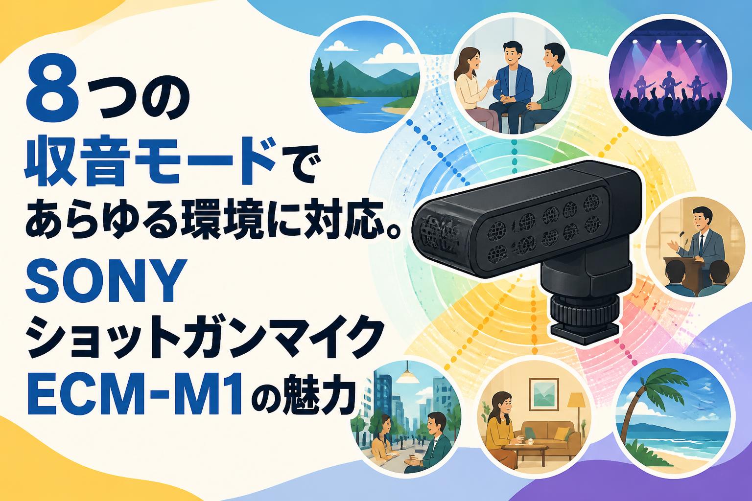 8つの収音モードであらゆる環境に対応。SONYショットガンマイクECM-M1の魅力