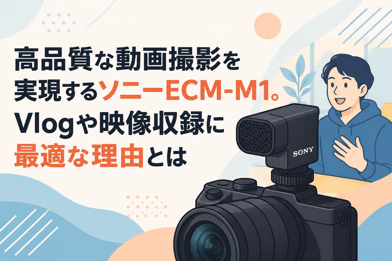 高品質な動画撮影を実現するソニーECM-M1。Vlogや映像収録に最適な理由とは