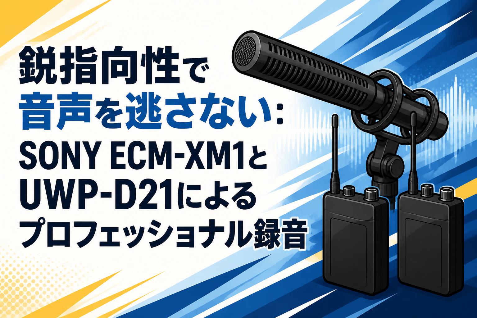 鋭指向性で音声を逃さない：SONY ECM-XM1とUWP-D21によるプロフェッショナル録音