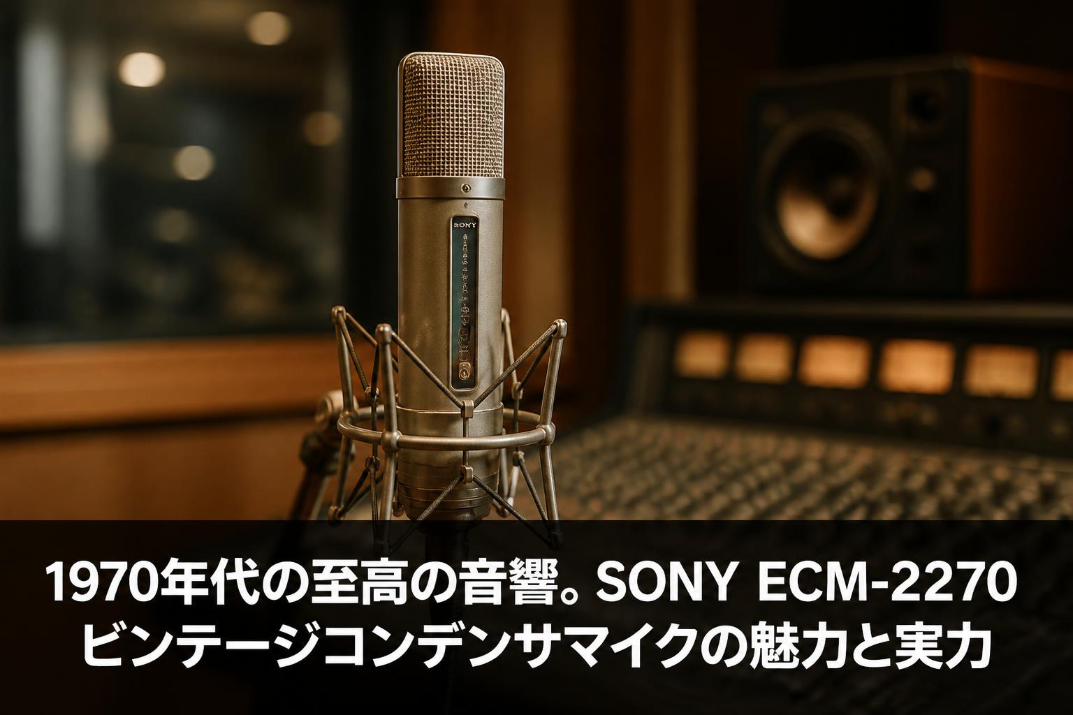 1970年代の至高の音響。SONY ECM-2270ビンテージコンデンサマイクの魅力と実力