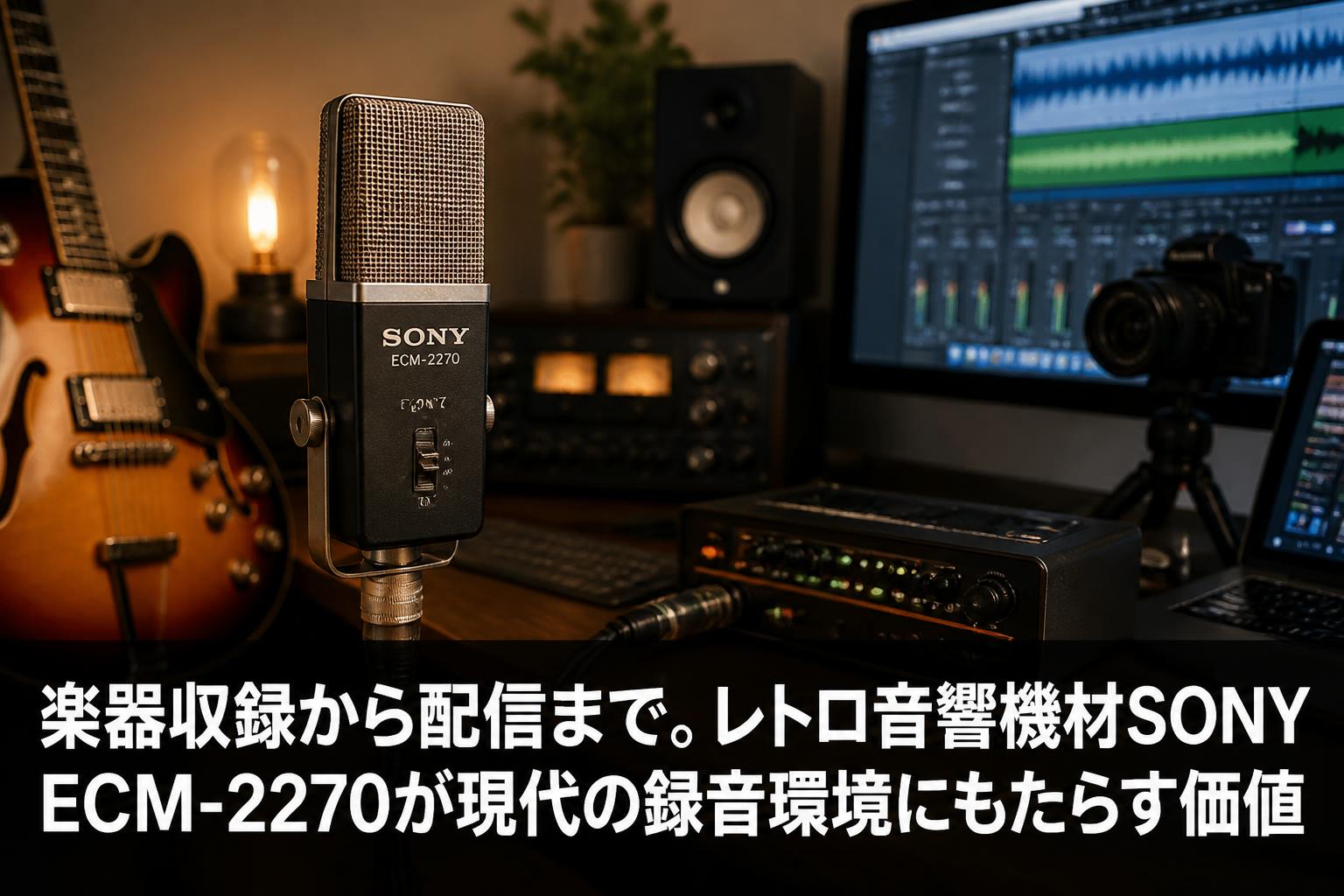 楽器収録から配信まで。レトロ音響機材SONY ECM-2270が現代の録音環境にもたらす価値